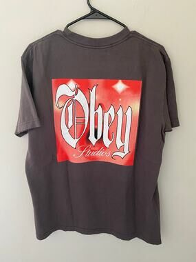 New Obey Clothing Powerhouse Graphic T-Shirt Streetwear Tee Men’s, Size Large
